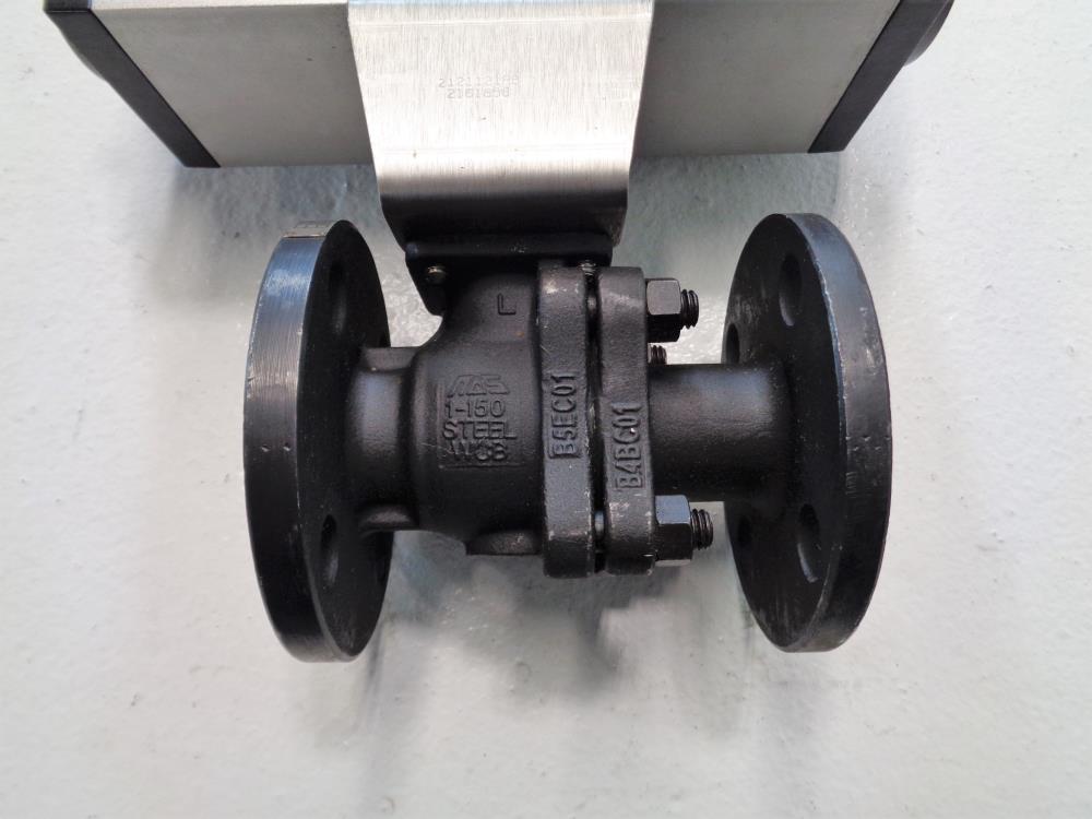 Mas 1" 150# WCB 2-Piece Actuated Ball Valve MT26.S4.F05-F07.CH17